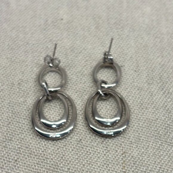 925 Sterling Silver Dangle Earrings - Picture 2 of 4